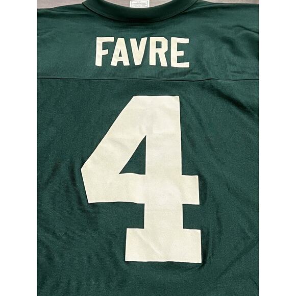 Vintage 90s NFL Mens Green Bay Packers Brett Farve #4 Football Jersey Size L - Picture 4 of 10